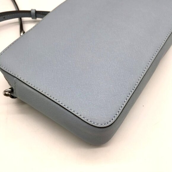 Michael Kors Jet Set Sky Blue East West Saffiano Leather Crossbody - Picture 9 of 10